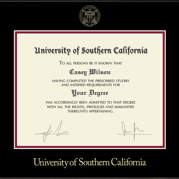 University of Southern California Diploma Frame, the Fidelitas Shot #2