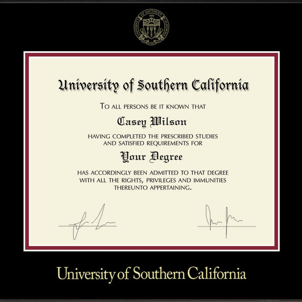 usc grad card USC Diploma Frame - Fidelitas