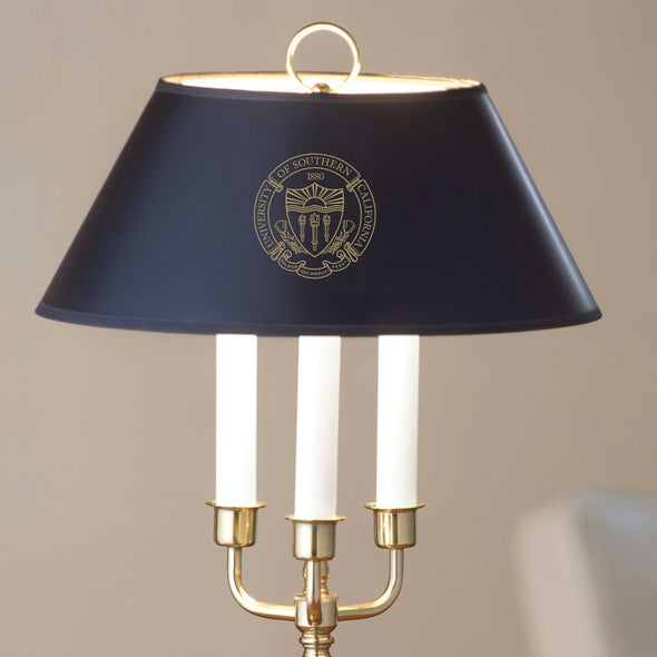 University of Southern California Lamp in Brass & Marble Shot #2