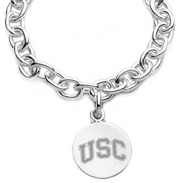 University of Southern California Sterling Silver Charm Bracelet Shot #2