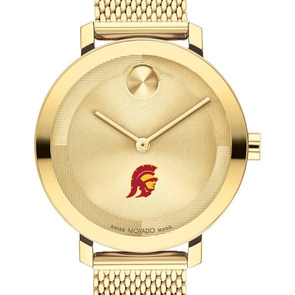 University of Southern California Women's Movado Bold Gold with Mesh Bracelet Shot #1