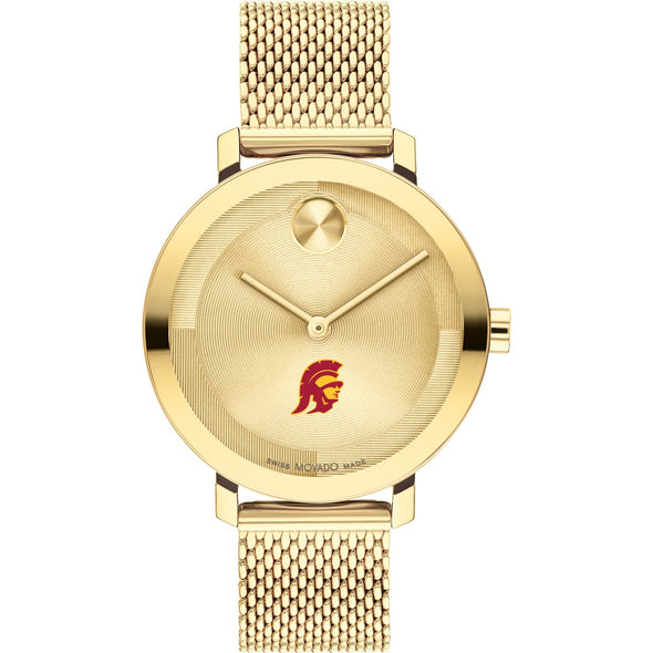 University of Southern California Women's Movado Bold Gold with Mesh Bracelet Shot #2