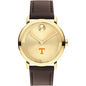 University of Tennessee Men's Movado BOLD Gold with Chocolate Leather Strap Shot #2