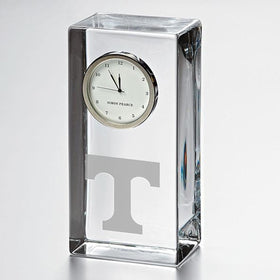 University of Tennessee Tall Glass Desk Clock by Simon Pearce Shot #1