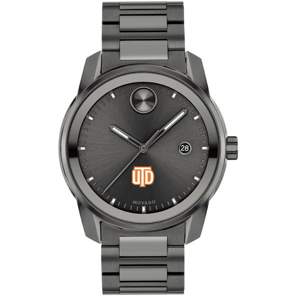 University of Texas at Dallas Men's Movado BOLD Gunmetal Grey with Date Window Shot #2