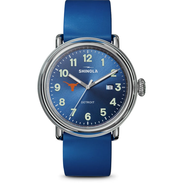 University of Texas Shinola Watch, The Detrola 40 mm Blue Dial at M.LaHart & Co. Shot #2