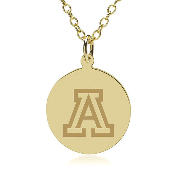 University of University of Arizona 14K Gold Pendant &amp; Chain Shot #1