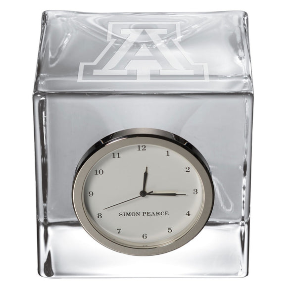 University of University of Arizona Glass Desk Clock by Simon Pearce Shot #2