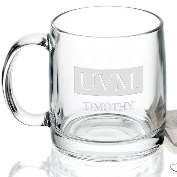 University of Vermont 13 oz Glass Coffee Mug Shot #2