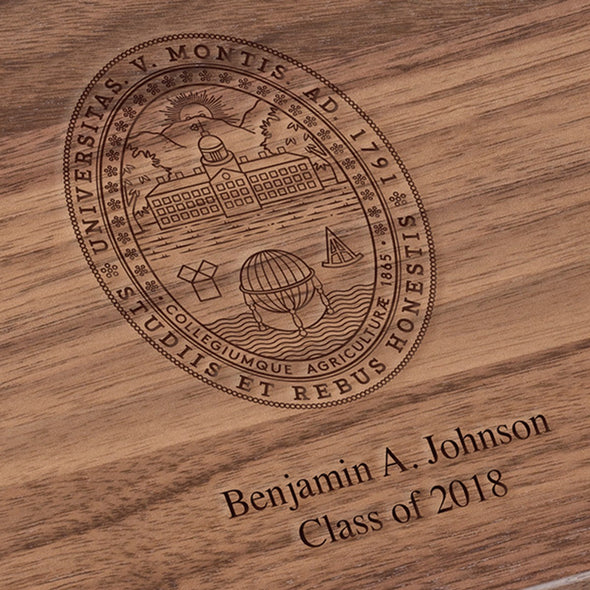 University of Vermont Solid Walnut Desk Box Shot #3