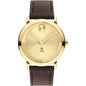 University of Virginia Men's Movado BOLD Gold with Chocolate Leather Strap Shot #2