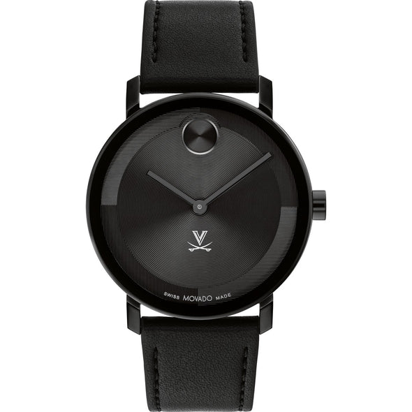 University of Virginia Men&#39;s Movado BOLD with Black Leather Strap Shot #2