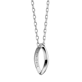 University of Virginia Monica Rich Kosann Poesy Ring Necklace in Silver Shot #1