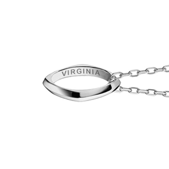 University of Virginia Monica Rich Kosann Poesy Ring Necklace in Silver Shot #3