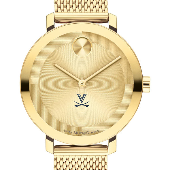 University of Virginia Women's Movado Bold Gold with Mesh Bracelet Shot #1