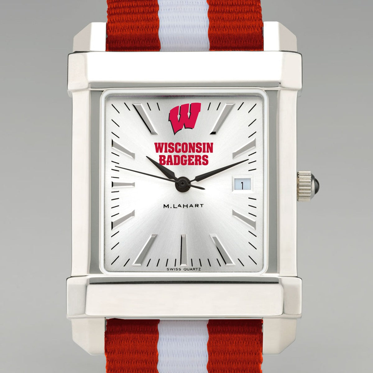 University of Wisconsin Collegiate Watch with RAF Nylon Strap for Men ...