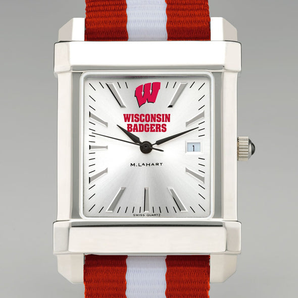 Wisconsin Watch University of Wisconsin Collegiate Watch with RAF Nylon Strap for Men ...