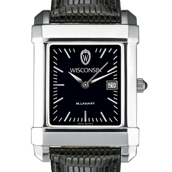 University of Wisconsin Men's Black Quad with Leather Shot #1