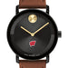 University of Wisconsin Men's Movado BOLD with Cognac Leather Strap