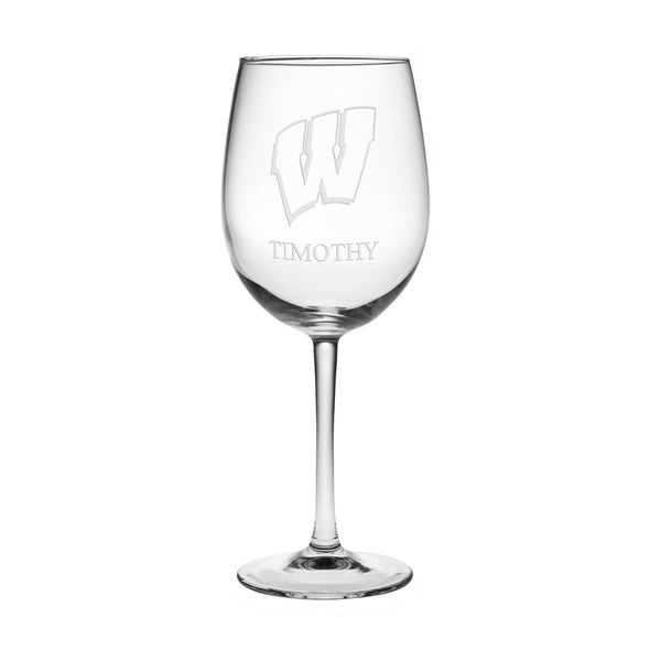 University of Wisconsin Red Wine Glasses - Made in the USA Shot #1