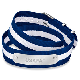 US Air Force Academy Double Wrap RAF Nylon ID Bracelet Shot #1