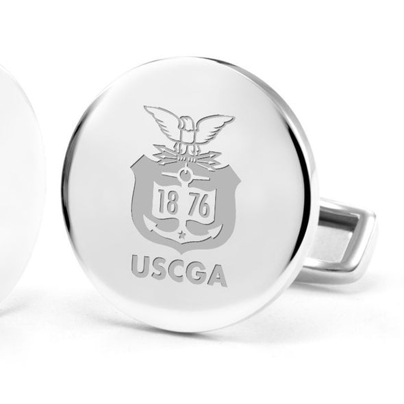 US Coast Guard Academy Cufflinks in Sterling Silver Shot #2