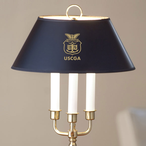 US Coast Guard Academy Lamp in Brass &amp; Marble Shot #2