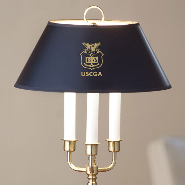 US Coast Guard Academy Lamp in Brass & Marble Shot #2