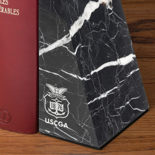 US Coast Guard Academy Marble Bookends by M.LaHart Shot #3
