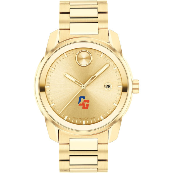 US Coast Guard Academy Men's Movado BOLD Gold with Date Window Shot #2