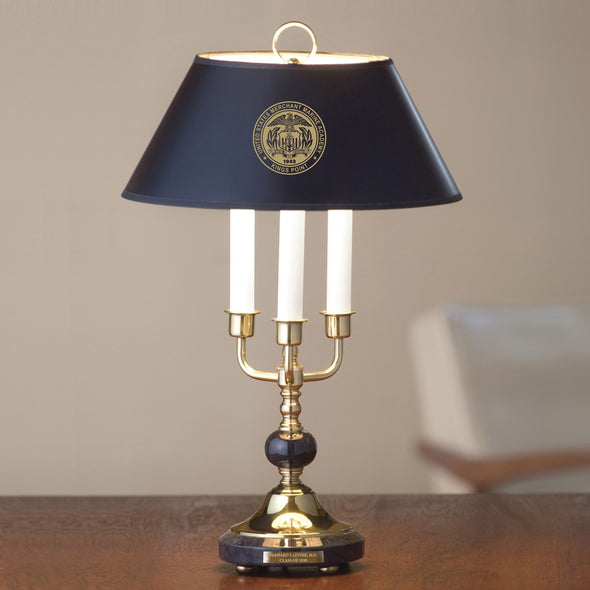US Merchant Marine Academy Lamp in Brass &amp; Marble Shot #1
