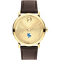 US Merchant Marine Academy Men's Movado BOLD Gold with Chocolate Leather Strap Shot #2