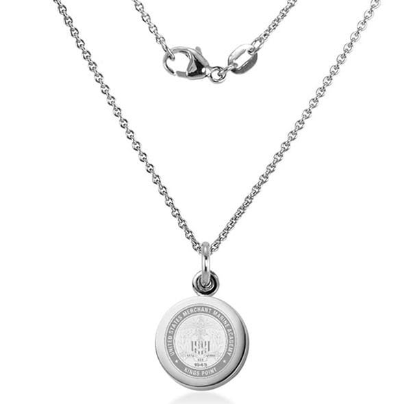 US Merchant Marine Academy Necklace with Charm in Sterling Silver Shot #2