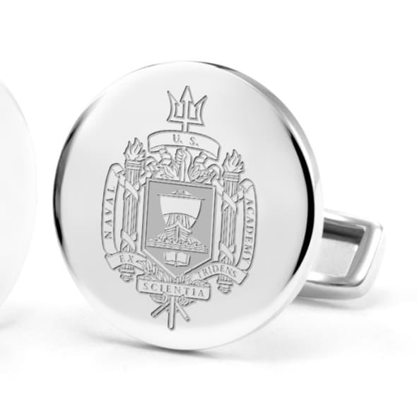 US Naval Academy Cufflinks in Sterling Silver Shot #2
