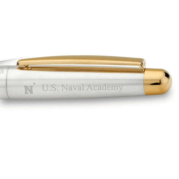 US Naval Academy Fountain Pen in Sterling Silver with Gold Trim Shot #2