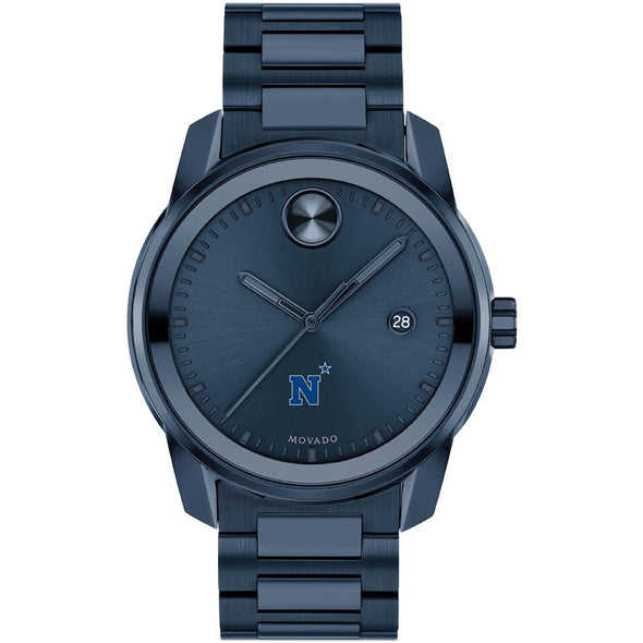 US Naval Academy Men&#39;s Movado BOLD Blue Ion with Date Window Shot #2