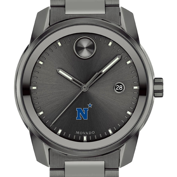US Naval Academy Men's Movado BOLD Gunmetal Grey with Date Window Shot #1