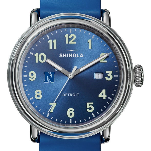 US Naval Academy Shinola Watch, The Detrola 40 mm Blue Dial at M.LaHart & Co. Shot #1