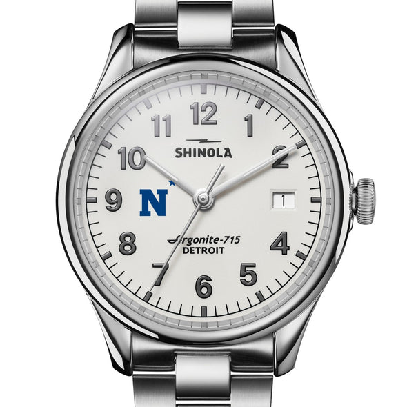 US Naval Academy Shinola Watch, The Vinton 38 mm Alabaster Dial at M.LaHart & Co. Shot #1