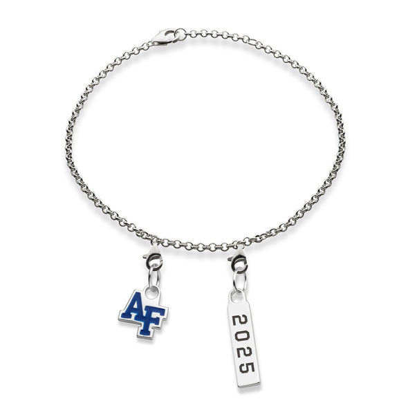 USAFA Class Year Sterling Silver Anklet Shot #1