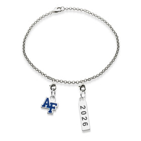 USAFA Class Year Sterling Silver Anklet Shot #1