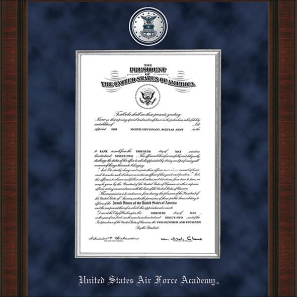 USAFA Excelsior Diploma Frame Comm Cert Shot #2