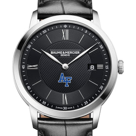 USAFA Men's Baume et Mercier 40mm Classima Quartz Watch with Black Dial & Black Leather Strap Shot #1