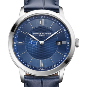 USAFA Men's Baume et Mercier 40mm Classima Quartz Watch with Blue Dial & Dark Blue Leather Strap Shot #1