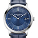 USAFA Men's Baume et Mercier 40mm Classima Quartz Watch with Blue Dial & Dark Blue Leather Strap