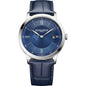 USAFA Men's Baume et Mercier 40mm Classima Quartz Watch with Blue Dial & Dark Blue Leather Strap Shot #2