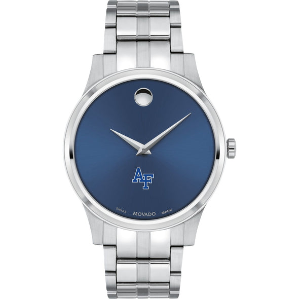 USAFA Men's Movado Collection Stainless Steel Watch with Blue Dial Shot #2