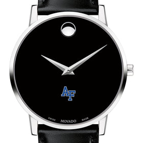USAFA Men&#39;s Movado Museum with Leather Strap Shot #1