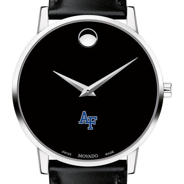 USAFA Men&#39;s Movado Museum with Leather Strap Shot #1