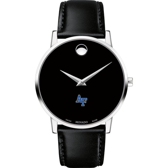 USAFA Men&#39;s Movado Museum with Leather Strap Shot #2